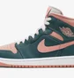 Кроссовки женские Air Jordan 1 Mid Green/Pink Bq6472-308