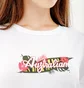 Футболка женская AUSTRALIAN Logo Flowers Tee Jersey V White LSDTS0027-002
