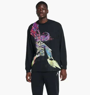 Кофта мужская Air Jordan Mj Engineered 85 Long Sleeve Crew Tee Black Dh8906-010