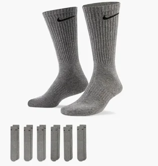 Носки унисекс Nike U Nk Everyday Cush Crw (6 пар) 132 Grey Sx7666-064