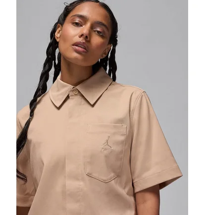 Рубашка женская Air Jordan Woven Crop Top Beige FN5766-244