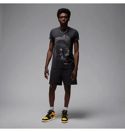 Кроссовки мужские Air Jordan 1 Mid Se Black/Yellow HJ6654-071