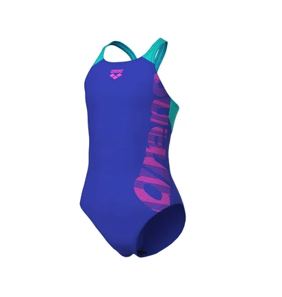 Купальник детский Arena Graphic Swimsuit V Back Blue 010407-880