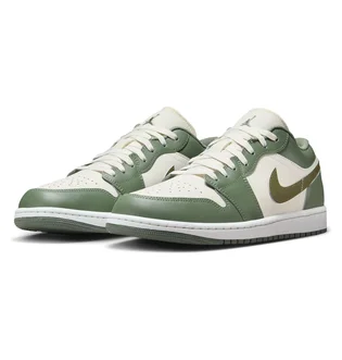 Кроссовки мужские Air jordan 1 Low MenS Shoes Green/White 553558-300