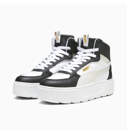 Ботинки детские Puma Karmen Rebelle Mid Jr White/Black 388729-08