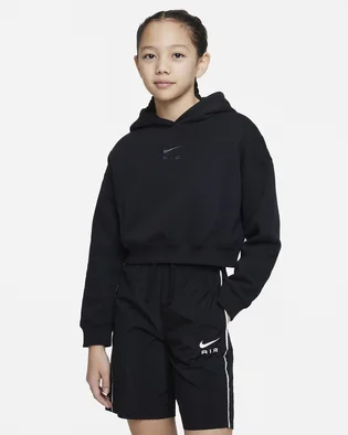 Худи детское Nike G Nsw Air Crop Hoodie Black DX5008-010