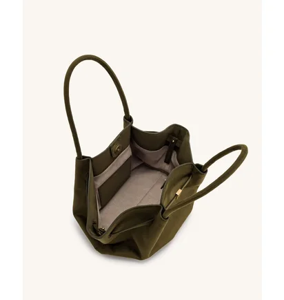 Сумка жіноча JW PEI Hana Medium Faux Suede Tote Bag Olive BB2024BG92786JWP