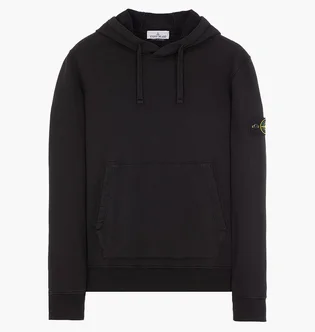 Худі чоловіче Stone Island Logo Patch Hoodie Black 801564151-A0029