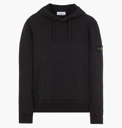 Худи мужское Stone Island Logo Patch Hoodie Black 801564151-A0029