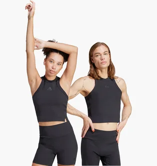 Майка женская Adidas Lounge Ribbed Crop Tank Black IR8785