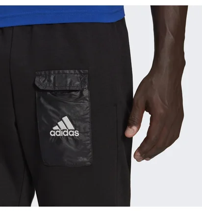 Штаны мужские Adidas Essentials Brandlove French Terry Pants Black HE1776