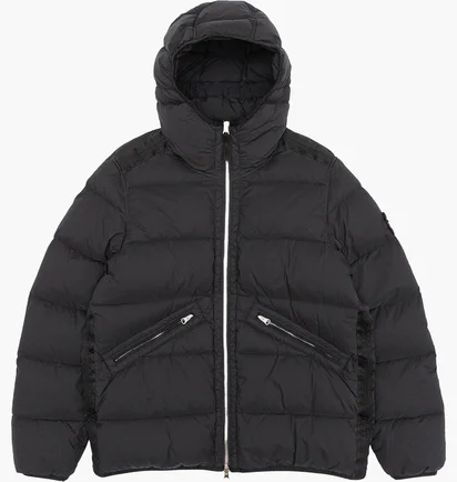 Пуховик чоловічий Stone Island Seamless Tunnel Nylon Down-Tc Hooded Jacket Black 811543128-V0029