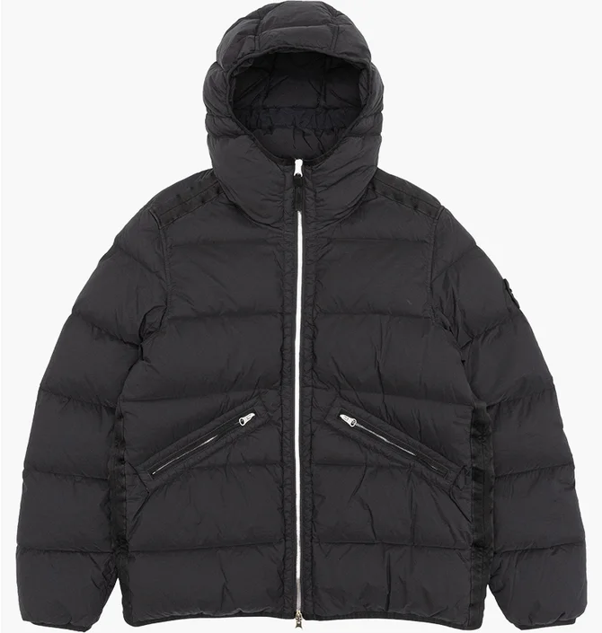 Пуховик чоловічий Stone Island Seamless Tunnel Nylon Down-Tc Hooded Jacket Black 811543128-V0029