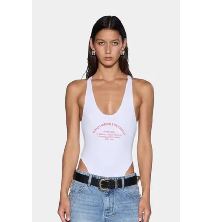 Боди женское Ksubi Varsity Lara Bodysuit White WPS26BS003