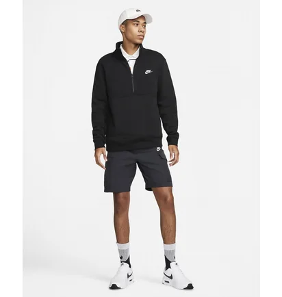 Світшот чоловічий Nike Sportswear Club Half Zip Sweatshirt Black Dd4732-011
