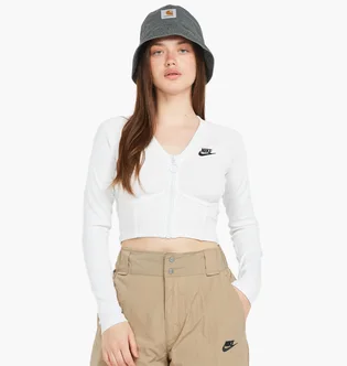 Кофта женская Nike Nsw Ls Top Rib Sw White FJ5220-121