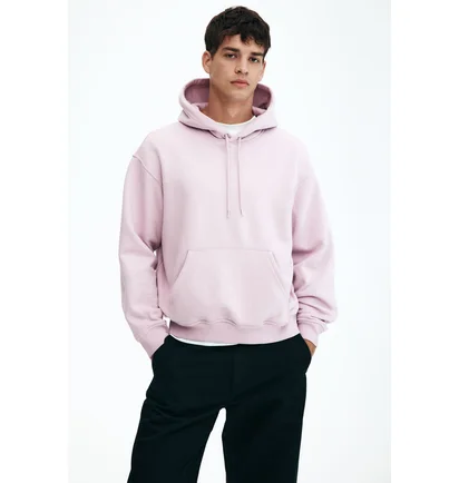Худи мужское H&M Loose Fit Pink 0970819108