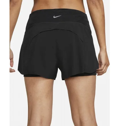 Шорты женские Nike Dri-Fit Swift WomenS Mid-Rise 3 2-In-1 Running Shorts With Pockets Black DX1029-010