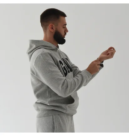 Худі чоловіче Gap Logo Hoodie Light Heather Grey 510981021