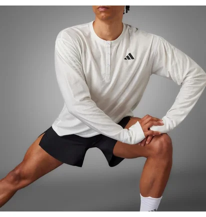 Лонгслів унісекс Adidas Made To Be Remade Running Henley White IN8148
