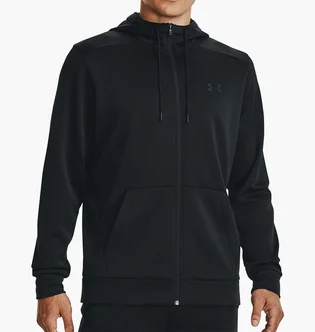 Толстовка мужская Under Armour Fleece Full Zip Training Hoody Black 1373357-001