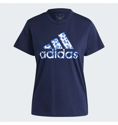 Футболка женская Adidas Animal Print Graphic Tee Blue IT1424
