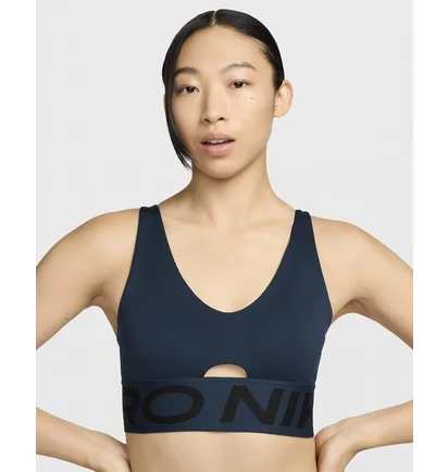 Топ женский Nike Pro Indy Plunge Blue HF7324-478