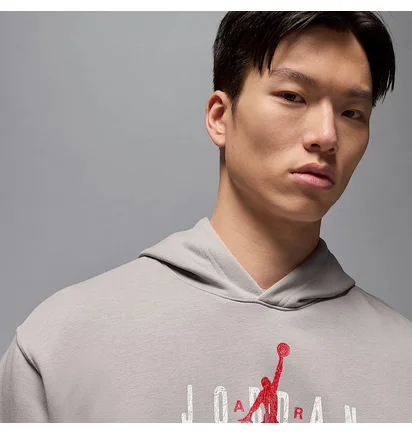 Худі чоловіче Air Jordan Brooklyn Fleece Jumpman Pullover Hoodie Grey HV5096-062