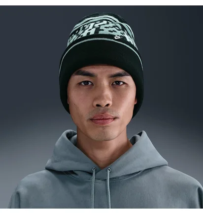 Шапка унісекс Nike Peak Beanie Sc Otdr H25 L Black/Turquoise HQ0355-010