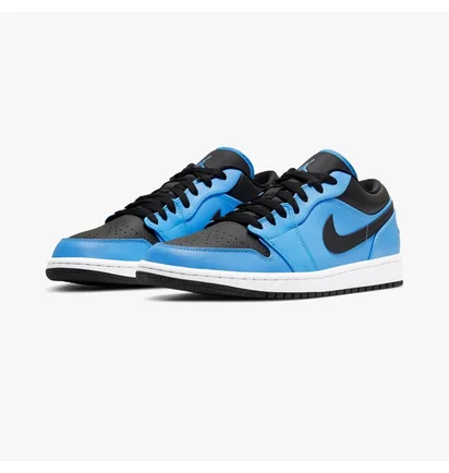 Кроссовки мужские Air Jordan 1 Low Blue/Black 553558-403