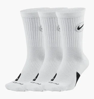 Носки унисекс Nike Everyday Crew Basketball Socks White (3 пары) DA2123-100