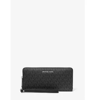 Гаманець жіночий Michael Kors Jet Set Travel Large Signature Logo Continental Wallet Black 35H8STVT3B-BLACK-101343