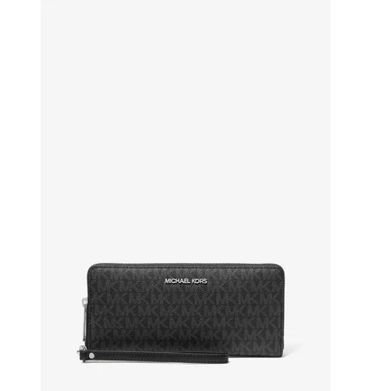 Гаманець жіночий Michael Kors Jet Set Travel Large Signature Logo Continental Wallet Black 35H8STVT3B-BLACK-101343