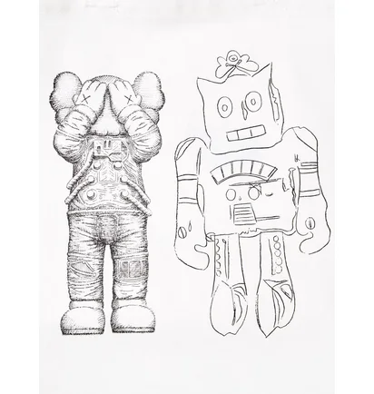 Сумка унисекс Uniqlo Kaws + Warhol Ut 2-Way White E473556-000