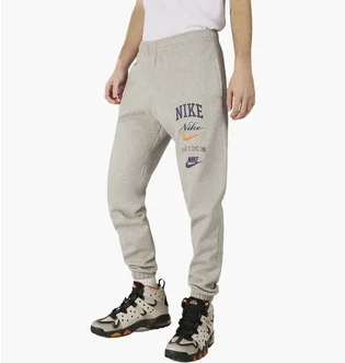 Штаны мужские Nike Nsw Club Fleece Stacked Graphic Pants Grey FN2643-063