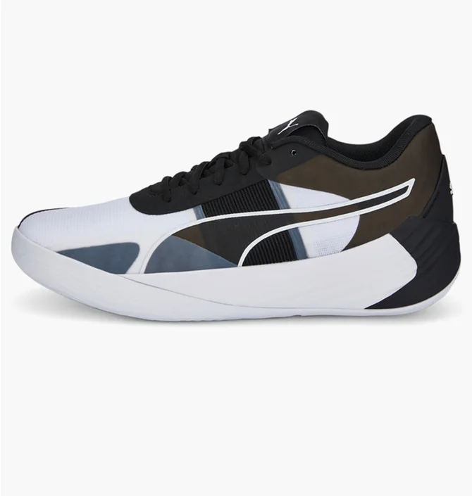 Кроссовки унисекс Puma Fusion Nitro Team Basketball Shoes White/Black 377035-05