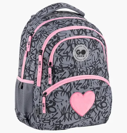 Рюкзак детский GoPack Fluffy Heart Grey GO26-175M-4