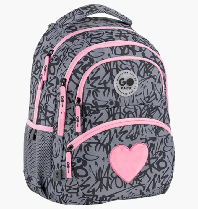 Рюкзак детский GoPack Fluffy Heart Grey GO26-175M-4