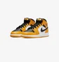 Кроссовки детские Nike Air Jordan 1 Mid Taxi (Gs) Yellow/White 554725-701