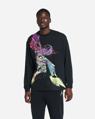 Кофта мужская Air Jordan Mj Engineered 85 Long Sleeve Crew Tee Black Dh8906-010