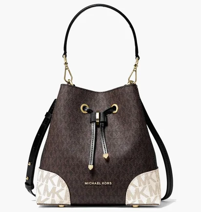 Сумка женская Michael Kors Mercer Gallery Small Color-Block Logo Shoulder Bag Brown 30S0GZ5L1V-BROWN-MULTI-16860