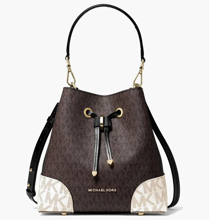 Сумка женская Michael Kors Mercer Gallery Small Color-Block Logo Shoulder Bag Brown 30S0GZ5L1V-BROWN-MULTI-16860