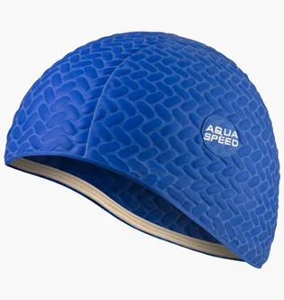 Шапочка для плавания женская Aqua speed Bombastic Tic-Tac 5720 Blue 117-10