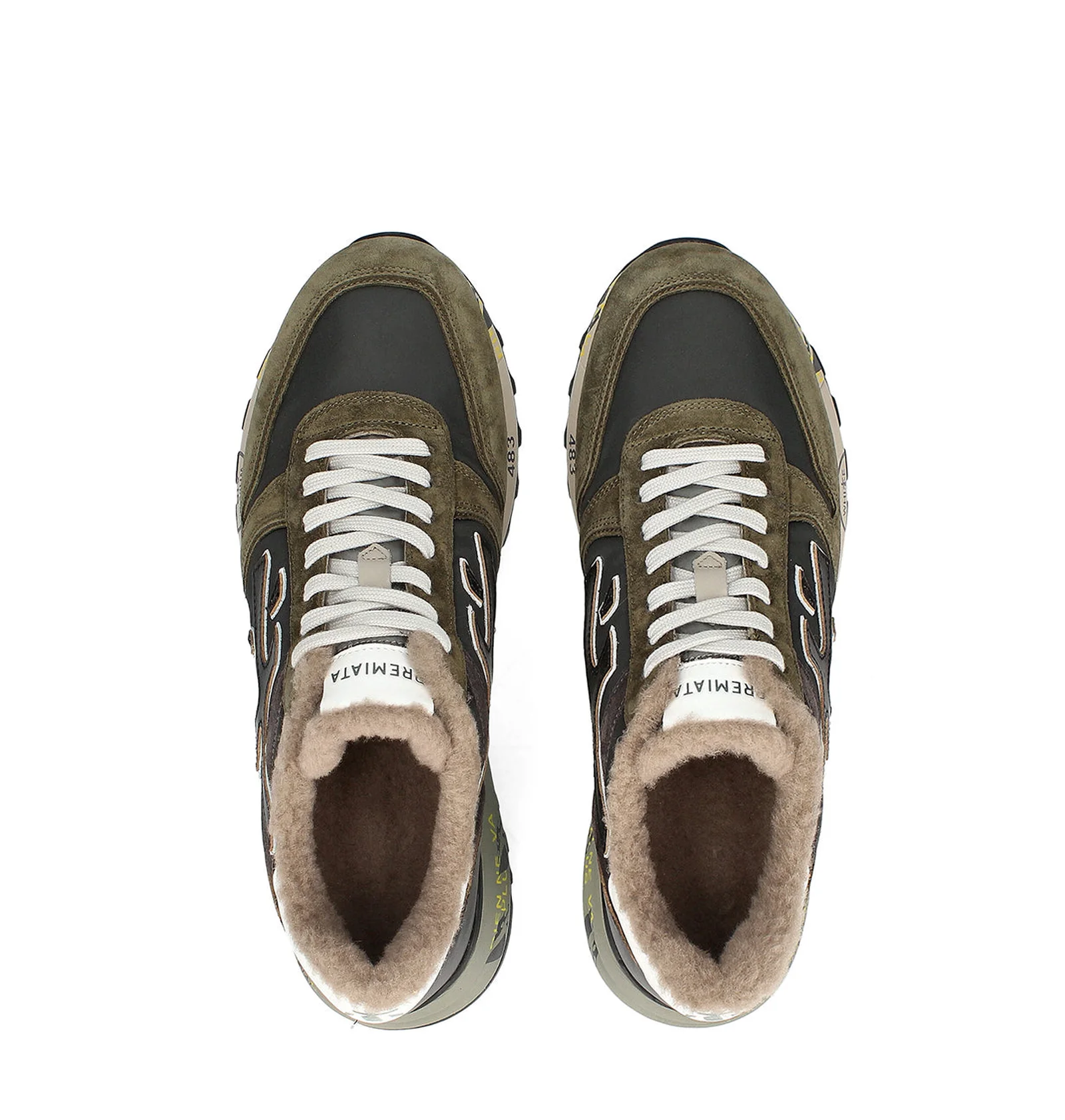 K♡ ᐉ Кросівки чоловічі Premiata Mick 6417 Black/Olive MICK6417
