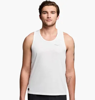Майка чоловіча Saucony Stopwatch Singlet White SAM800375-WH