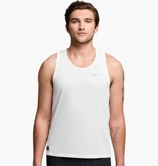 Майка мужская Saucony Stopwatch Singlet White SAM800375-WH