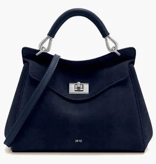 Сумка жіноча JW PEI Lucia Classic Faux Suede Top Handle Bag Blue BB2025BG123145JWP