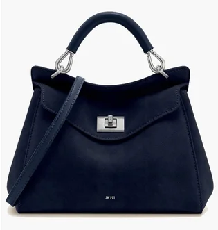 Сумка женская JW PEI Lucia Classic Faux Suede Top Handle Bag Blue BB2025BG123145JWP