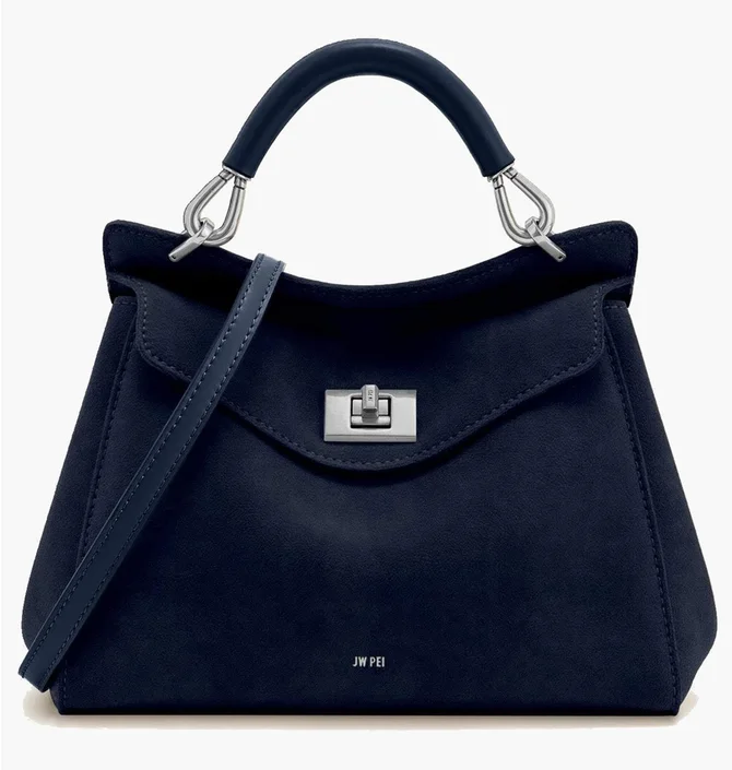 Сумка жіноча JW PEI Lucia Classic Faux Suede Top Handle Bag Blue BB2025BG123145JWP