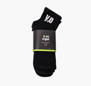 Шкарпетки унісекс yes, original (3 пари) Mid Black 100000-127
